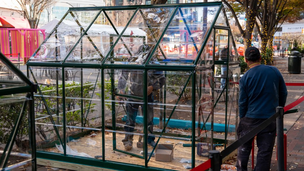 Greenhouse for private seating