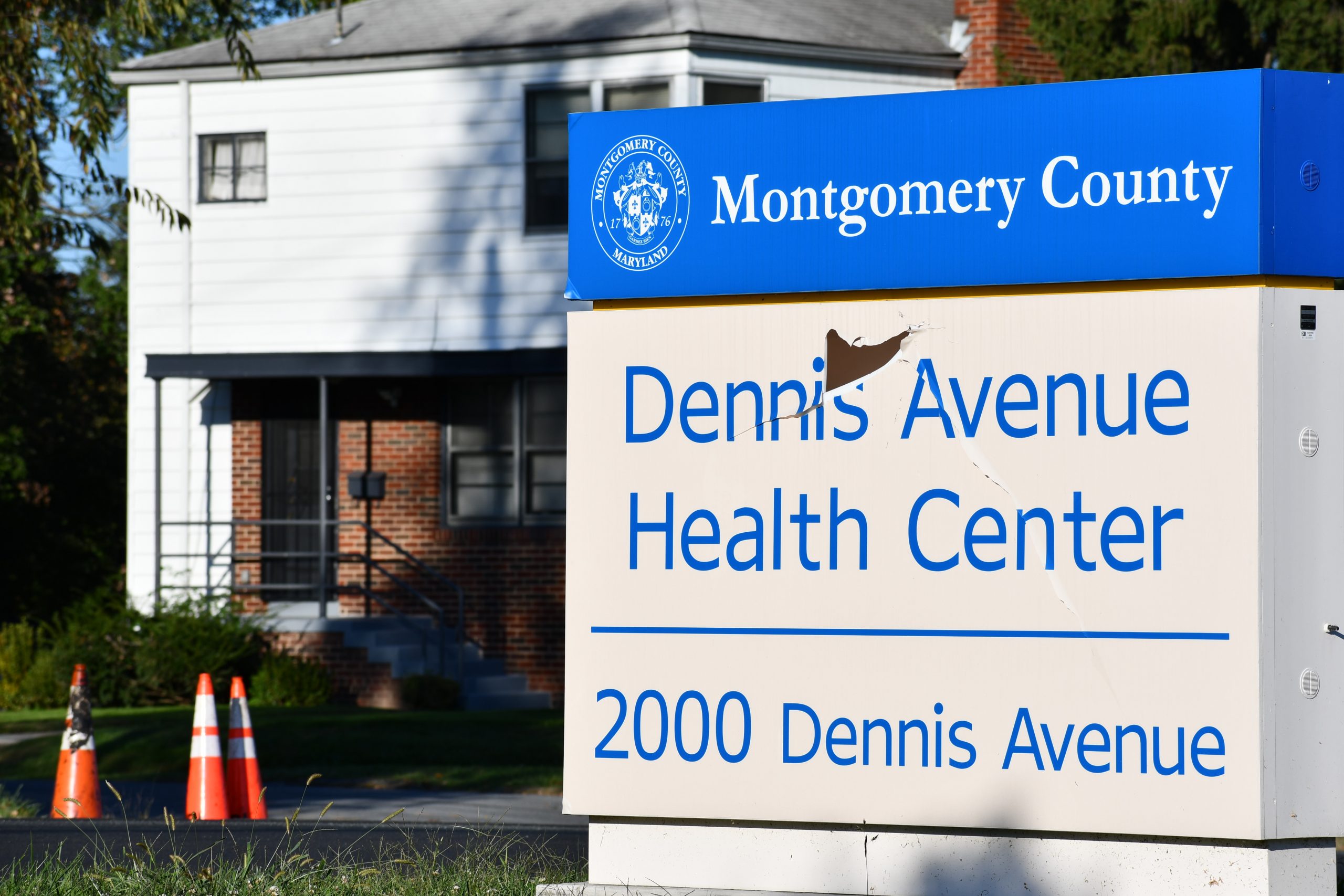 Signage for Montgomery County's Dennis Avenue Health Center