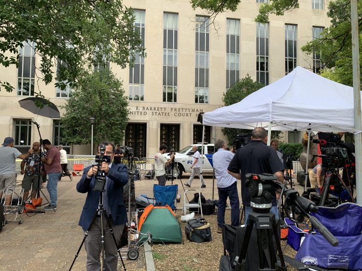 Media coverage of court hearing