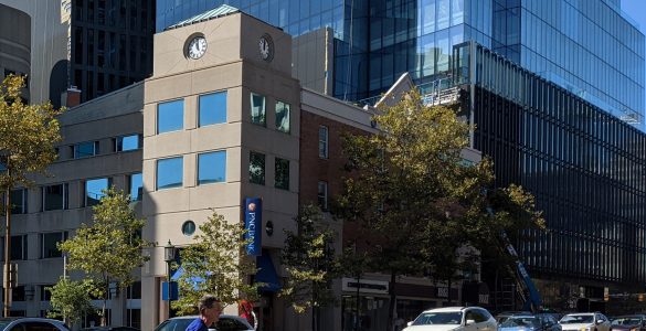 Runner in downtown Bethesda