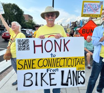 Ron Kahn, a member of Save Connecticut Avenue, opposes the bike lane project on Connecticut Avenue