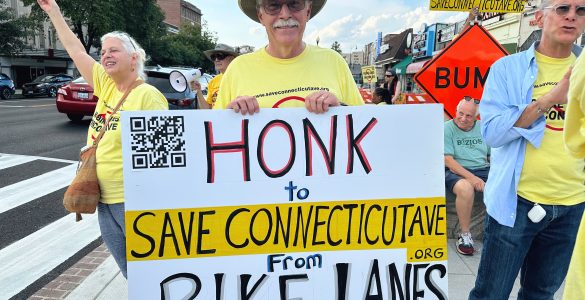 Ron Kahn, a member of Save Connecticut Avenue, opposes the bike lane project on Connecticut Avenue