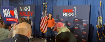 Nikki Haley speaks at a rally in New Hampshire.