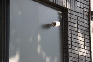 A security camera outside of the Source Theatre.