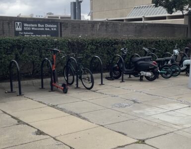 Friendship Heights bike rack