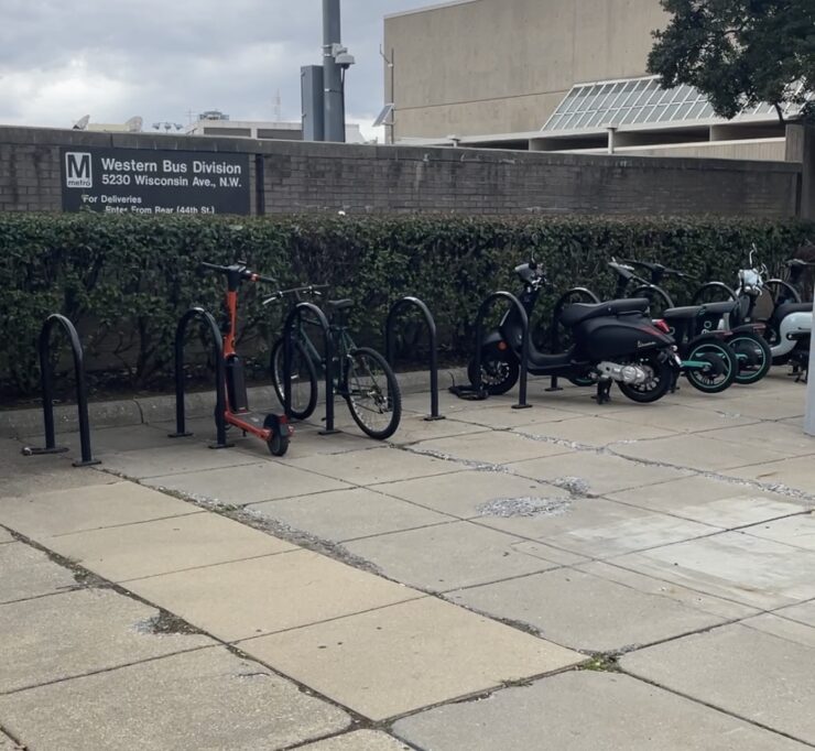 Friendship Heights bike rack