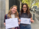 American University students Eve Bryner and Ana Martino encouraged peers to vote in Madrid, Spain. (Photo courtesy of Lane Thimmesch)