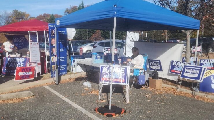 Trump and Harris campaign events in one of the DMV locations in Northern Virginia. Photo by Hajar Aboueddahab