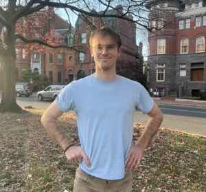 Nico Lewin poses in Logan Circle.