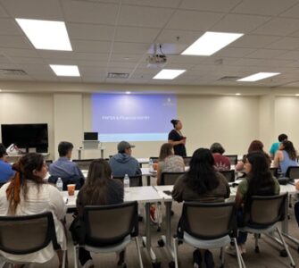 The Fair Opportunity Project’s FAFSA workshop in July 2024 (Credit: Cole Scanlon)