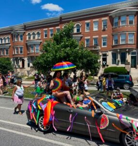 Pride parage colorful car