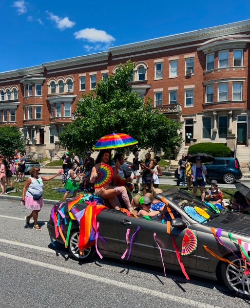 Pride parage colorful car