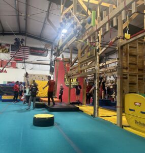 Ninja League Qualifying Competition participants at gym