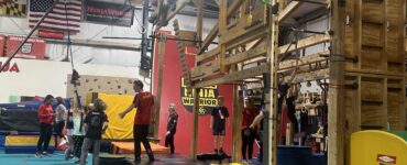 Ninja League Qualifying Competition participants at gym