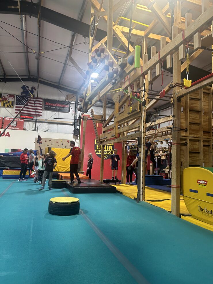 Ninja League Qualifying Competition participants at gym