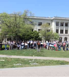 Protest on American University campus