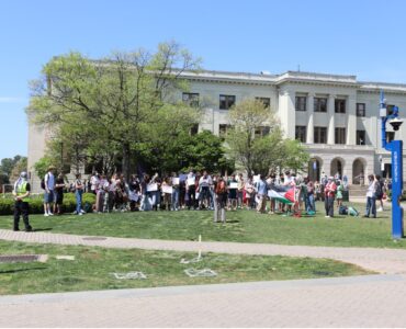 Protest on American University campus