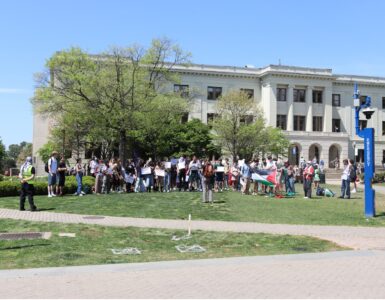 Protest on American University campus