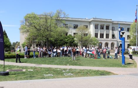 Protest on American University campus