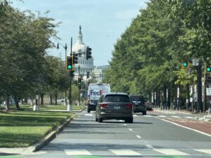 Pennsylvania Ave heading towards Capitol Hill. (Ellen Tannor)