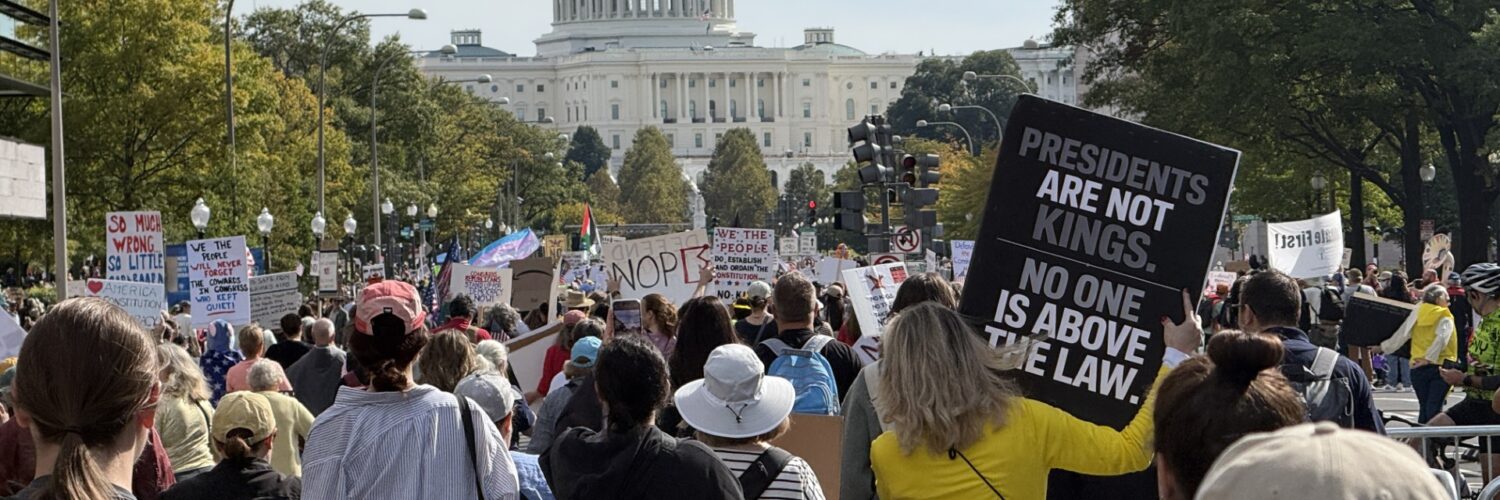 “No Kings” rally in Washington, D.C., Oct. 18 (Joshua Sun)
