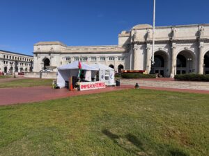 Protest Tent outside Union Station (Terrance Williams)