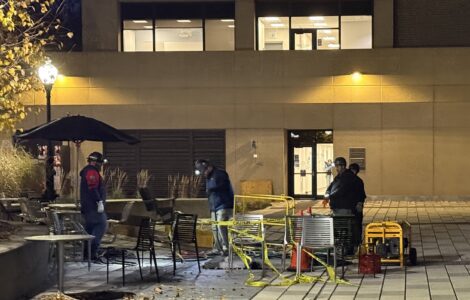 Emergency Workers at Georgetown University. (Joshua Sun)