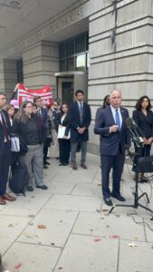 Attorney General Brian Schwalb's press briefing after the District Court hearing on Oct 24.