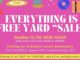 Cropped flyer for upcoming "everything free" yard sale.