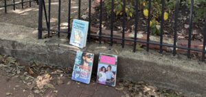 Free books outside a home in D.C., part of a growing trend of in the DMV. (Kendall Staton)