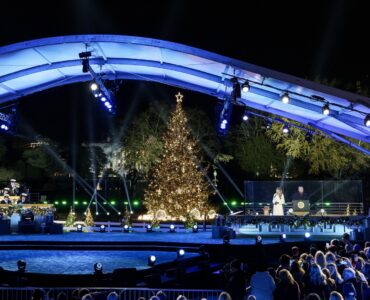 Crowds at the National Christmas Tree Lighting in Washington, D.C. (Screenshot, x.com/firstladyoffice)