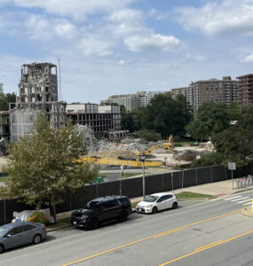 Demolition of old GEICO headquarters in Chevy Chase, MD
