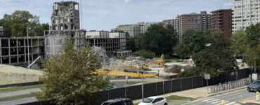 Demolition of old GEICO headquarters in Chevy Chase, MD