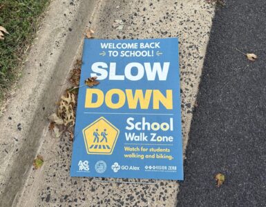 School Zone Safety flyer on the ground. Photo by Celeste Hoytt