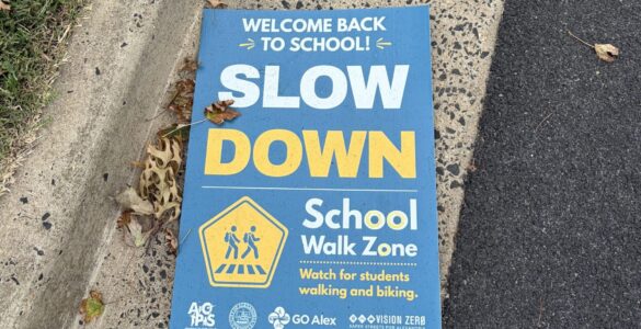 School Zone Safety flyer on the ground. Photo by Celeste Hoytt