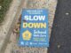 School Zone Safety flyer on the ground. Photo by Celeste Hoytt