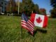 Flag of US and Canada at American University.