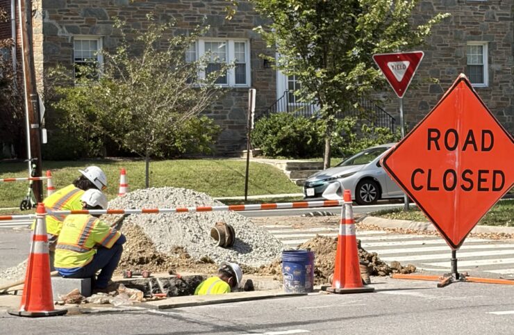 Road closure due to construction. Credit/Celeste Hoytt