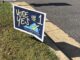 A “Vote on Yes 1” sign in Alexandria, Va. Photo/Celeste Hoytt