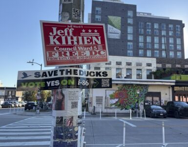 Save the Ducks Ad in NoMa. Photo/Celeste Hoytt