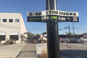 Poster on Noma street. Photo/Celeste Hoytt
